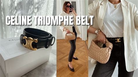 celine triomph belt|celine triomphe belt size comparison.